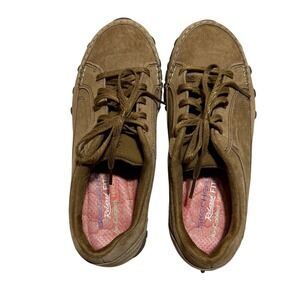 Skechers Suede Relaxed Fit Air-Cooled Memory Foam Shoes Women's 6.5 Tan Brown